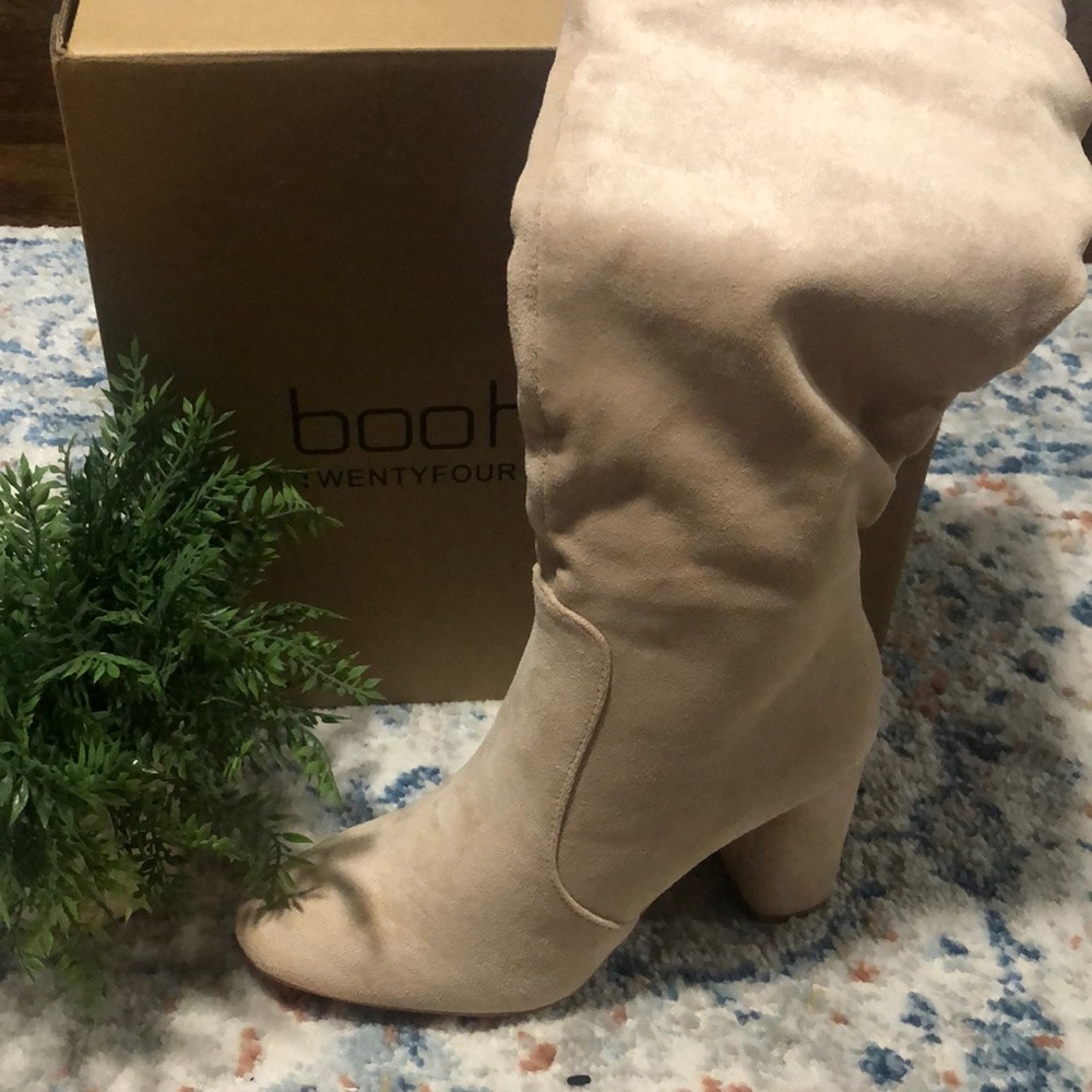 Blocked Heel knee high boots